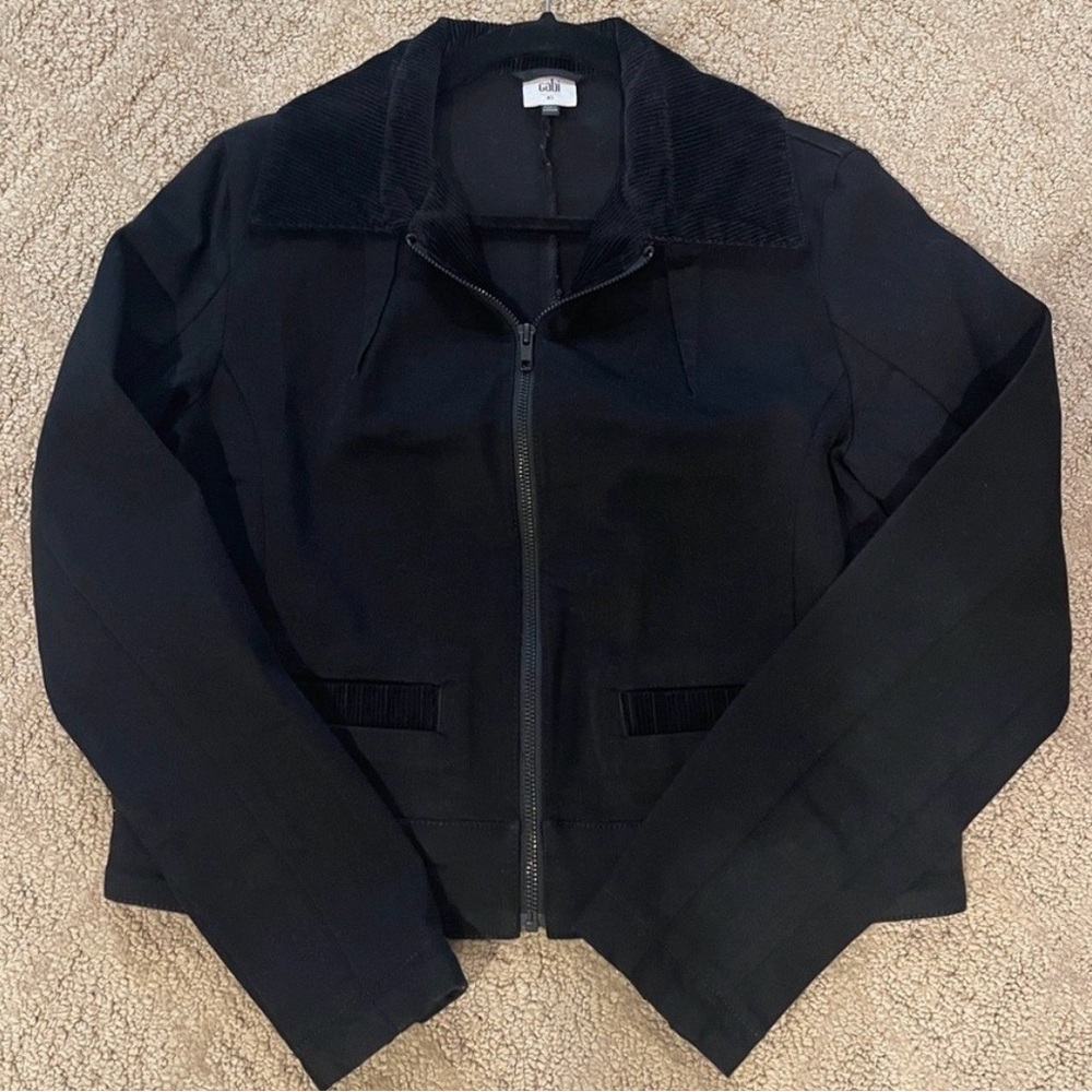 CAbi Black Zip-Front Jacket